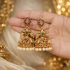 “Premium Bridal Style Antique Jhumka Earrings with Pearl Drops” SKU - 445